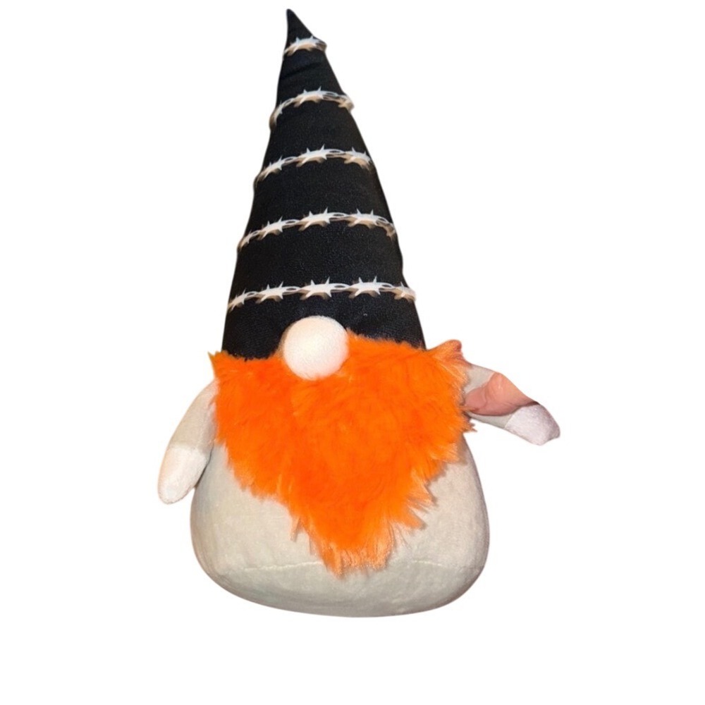 Plush Gnome With Orange Beard Black Hat With Stars‎